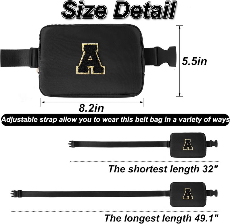 Uygafly Birthday Gifts for 6 7 8 9 10 11 12 13 14 15 16 Year Old Girls,Belt Bag Fanny Pack Crossbody Bags Purse for Kids,Cute Teen Trendy Stuff Travel Essentials | Black,Black A - Image 5
